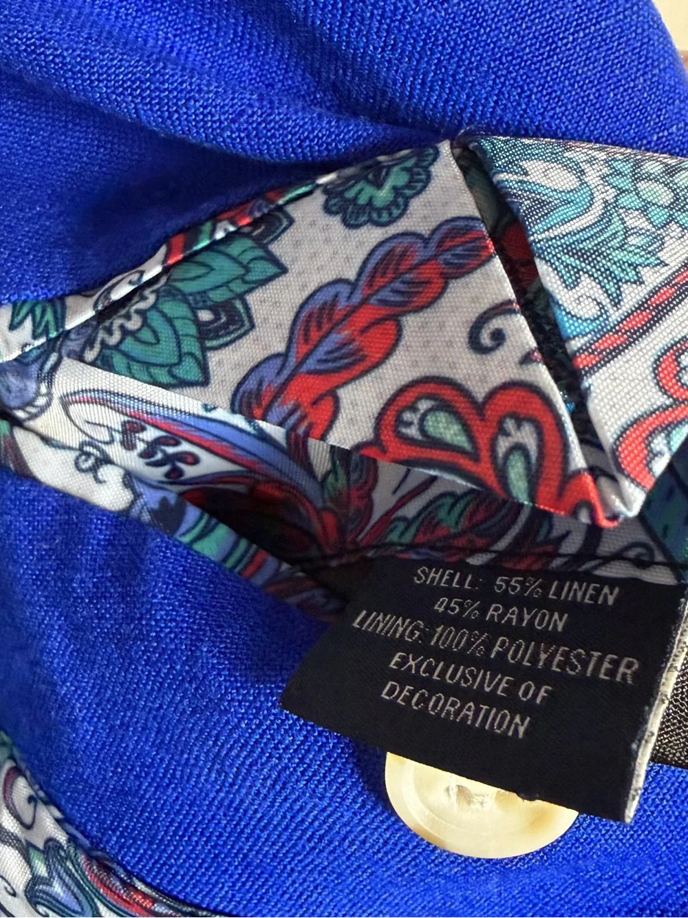 Tailor Byrd 42” Royal Blue Linen Blend Sports Coat Preppy Ivy League Resort